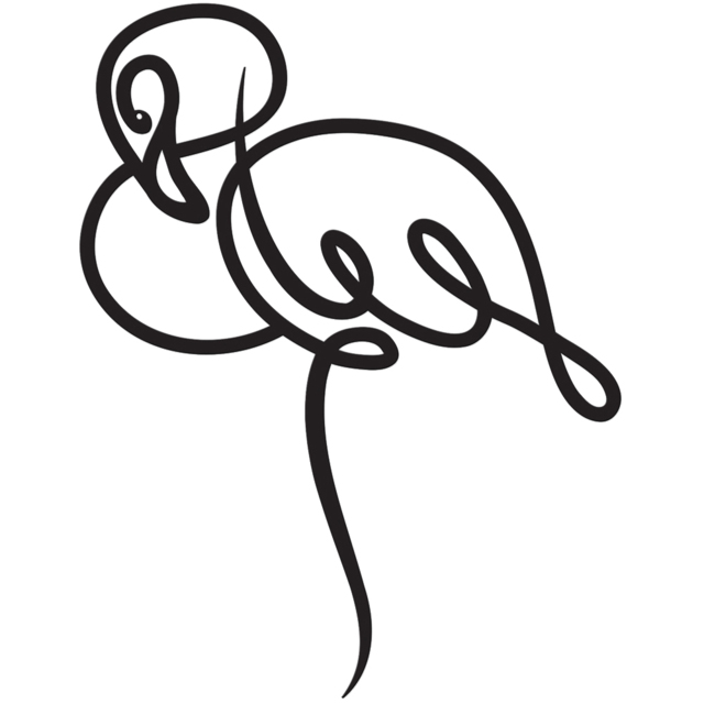 Decortie Black Metal Modern Flamingo Wall Art - Size: 60 x 47 x 0.3cm - Wilko - image 1