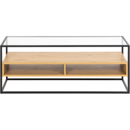 Florence Randolf 3 Shelf Black and Oak TV Unit - Furniture To Go - Wilko - thumbnail 4
