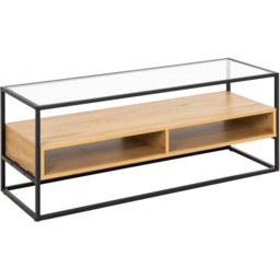 Florence Randolf 3 Shelf Black and Oak TV Unit - Furniture To Go - Wilko - thumbnail 3