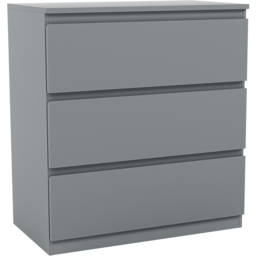 Vida Designs Denver 3 Drawer Grey Chest of Drawers - Wilko - thumbnail 3