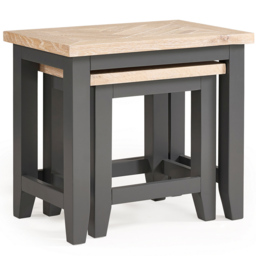Julian Bowen Bordeaux Dark Grey Nest of Tables Set of 2 - Size: 38 x 56 x 50cm - Wilko - thumbnail 6