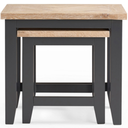 Julian Bowen Bordeaux Dark Grey Nest of Tables Set of 2 - Size: 38 x 56 x 50cm - Wilko - thumbnail 3