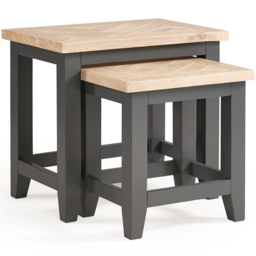 Julian Bowen Bordeaux Dark Grey Nest of Tables Set of 2 - Size: 38 x 56 x 50cm - Wilko - thumbnail 5