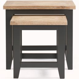 Julian Bowen Bordeaux Dark Grey Nest of Tables Set of 2 - Size: 38 x 56 x 50cm - Wilko - thumbnail 4