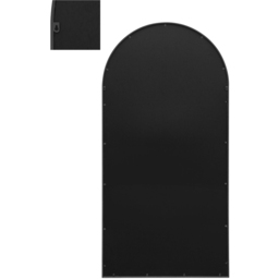 MirrorOutlet The Arcus Black Framed Arched Leaner and Wall Garden Mirror 200 x 100cm - Size: 200 x 100 x 3cm - Wilko - thumbnail 5