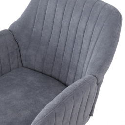 Living and Home Upholstered Leisure Teddy Fleece Swivel Chair - Size: Single - Cream - Wilko - thumbnail 5