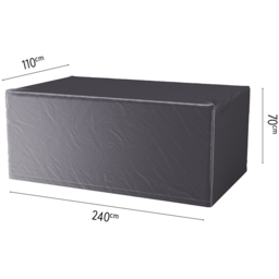 Platinum AeroCover Waterproof Garden Table Cover 70 x 240 x 110cm - Size: 70 x 110 x 110cm - Grey - Wilko - thumbnail 7