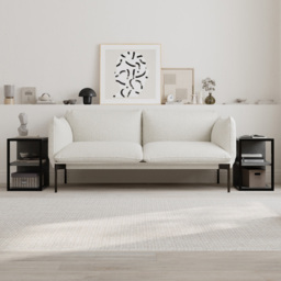 Decortie Echo 2 Shelf Retro Grey Minimalist Modern Side Table Set of 2 - Size: 45 x 30 x 42cm - Wilko - thumbnail 6