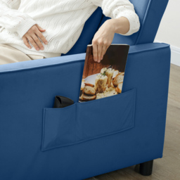 HOMCOM 3 Seater Blue L Shaped Reversible Pull Out Sofa Bed - Wilko - thumbnail 4