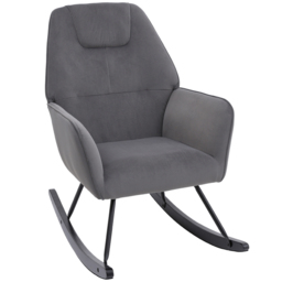 Living and Home Grey Cosy Nursery Rocking Chair - Size: Single - Wilko - thumbnail 3