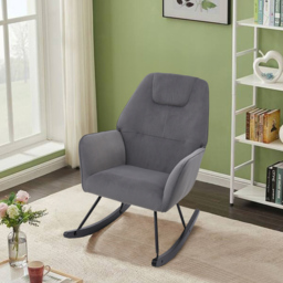Living and Home Grey Cosy Nursery Rocking Chair - Size: Single - Wilko - thumbnail 7