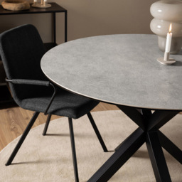 Florence Heaven Ceramic 4 Seater Round Dining Table Grey - Furniture To Go - Wilko - thumbnail 5