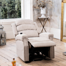 Artemis Home Eltham Beige Massage and Heat Electric Lift Assist Recliner Chair - Size: Single - Cream - Wilko - thumbnail 4