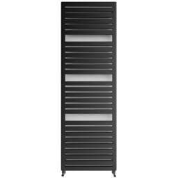 Terma Salisbury Metallic Black Heated Towel Rail 2708 BTU 1635 x 540mm - Size: 163.5 x 54 x 7.2cm - Wilko