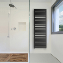 Terma Salisbury Metallic Black Heated Towel Rail 2708 BTU 1635 x 540mm - Size: 163.5 x 54 x 7.2cm - Wilko - thumbnail 7