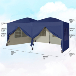Blue 3 x 6m Pop Up Gazebo with Weight Bags - MCC - Wilko - thumbnail 6