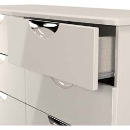 Crowndale Camden 6 Drawer Kashmir Gloss Wide Chest of Drawers Ready Assembled - Kashmir Gloss & Kashmir - Wilko - thumbnail 7