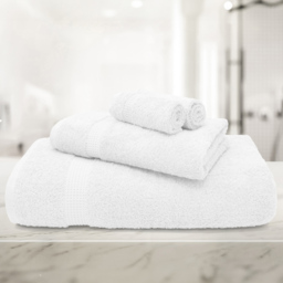 Mayfair Egyptian Cotton White Bath Towel Set of 2 - Wilko - thumbnail 3