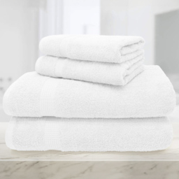 Mayfair Egyptian Cotton White Bath Towel Set of 2 - Wilko - thumbnail 4