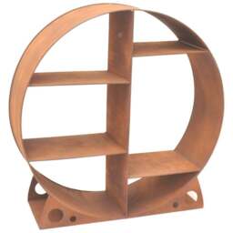 Inspirational Gifting Rustic Round Steel Log Holder 60cm - Size: 60 x 60 x 20cm - Brown - Wilko