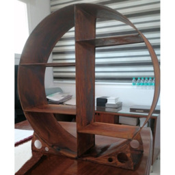 Inspirational Gifting Rustic Round Steel Log Holder 60cm - Size: 60 x 60 x 20cm - Brown - Wilko - thumbnail 4