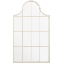 MirrorOutlet The Arcus White Framed Arched Garden Wall Mirror 104 x 62cm - Size: 104 x 62 x 3cm - Wilko - thumbnail 1