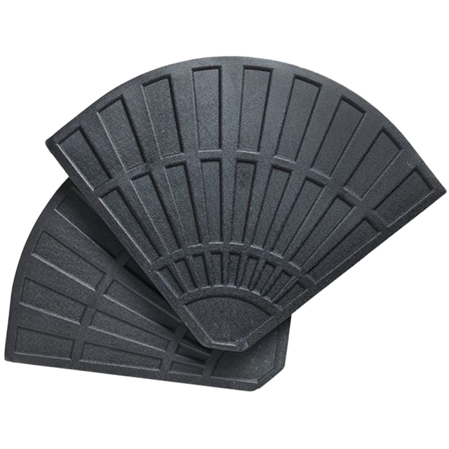 VonHaus Banana Parasol Base 2 Pack - Size: 4 x 48 x 48cm - Black - Wilko - image 1