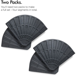 VonHaus Banana Parasol Base 2 Pack - Size: 4 x 48 x 48cm - Black - Wilko - thumbnail 6