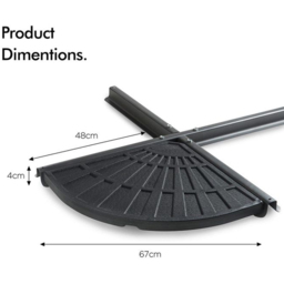 VonHaus Banana Parasol Base 2 Pack - Size: 4 x 48 x 48cm - Black - Wilko - thumbnail 7