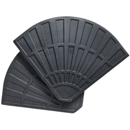 VonHaus Banana Parasol Base 2 Pack - Size: 4 x 48 x 48cm - Black - Wilko - thumbnail 1
