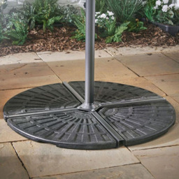 VonHaus Banana Parasol Base 2 Pack - Size: 4 x 48 x 48cm - Black - Wilko - thumbnail 3