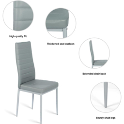 Portland Kosy Koala 6 Seater Modern Dining Set Grey - Wilko - thumbnail 6