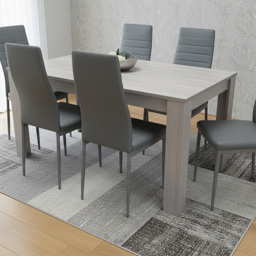 Portland Kosy Koala 6 Seater Modern Dining Set Grey - Wilko - thumbnail 5