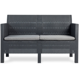Matilde Conversation 4 Seater Black Rattan Patio Lounge Set - Wilko - thumbnail 7
