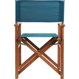 Charles Bentley Eucalyptus Pair Director Chairs Teal - Size: H85 x W55 x D54cm - Green - Wilko - thumbnail 6