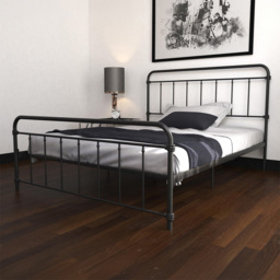 Dorel Wallace King Size Black Metal Bed Frame - Wilko - thumbnail 1