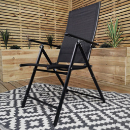 Samuel Alexander 2 Seater Round Outdoor Recliner Dining Set Black - Wilko - thumbnail 6