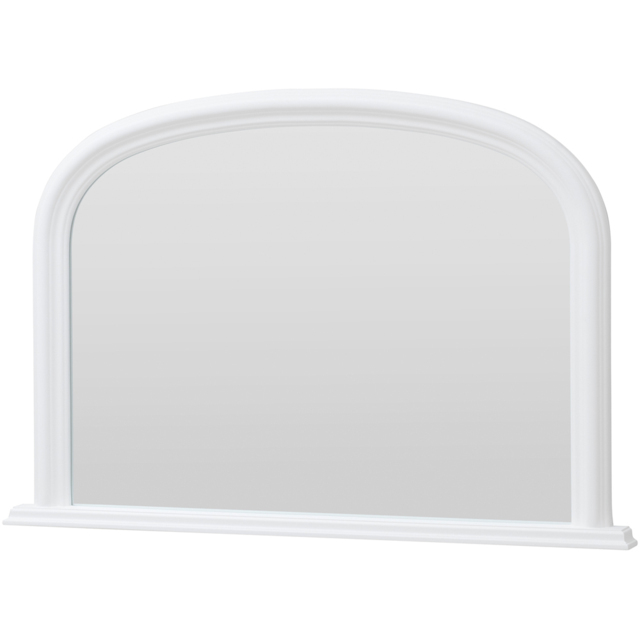 Yearn White Contemporary Arched Overmantle Mirror 77 x 112cm - Wilko - image 1