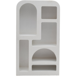 IH Design Udaipur 6 Shelf White Tall Bookcase - Size: 5 Shelf - Wilko - thumbnail 3