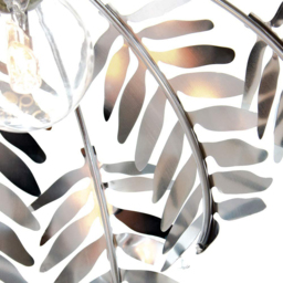 Happy Homewares Traditional Fern Leaf Design and Silver Chrome Finish Pendant Shade - Size: 17 x 28 x 28cm - Wilko - thumbnail 5