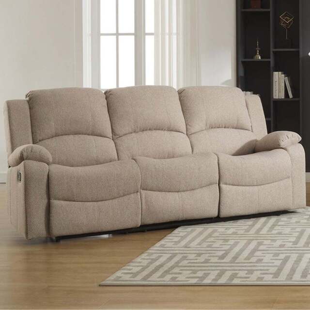 Marldon 3 Seater Beige Electric Recliner Sofa - Cream - Artemis Home - Wilko - image 1