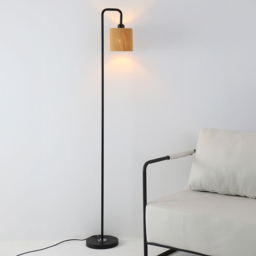 Living and Home Black Cylindrical Shade Floor Lamp - Size: 158 x 22 x 22cm - Wilko - thumbnail 3