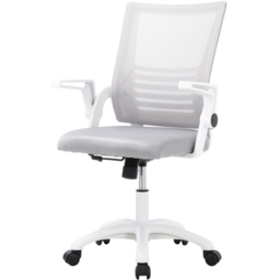 Living and Home White Mesh Ergonomic Swivel Office Chair - Size: 101 x 60 x 45cm - Grey - Wilko - thumbnail 3