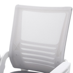 Living and Home White Mesh Ergonomic Swivel Office Chair - Size: 101 x 60 x 45cm - Grey - Wilko - thumbnail 5