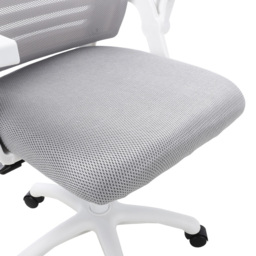 Living and Home White Mesh Ergonomic Swivel Office Chair - Size: 101 x 60 x 45cm - Grey - Wilko - thumbnail 6