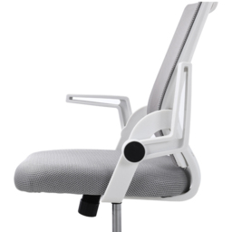 Living and Home White Mesh Ergonomic Swivel Office Chair - Size: 101 x 60 x 45cm - Grey - Wilko - thumbnail 4