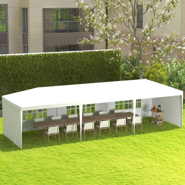 Outsunny 9 x 3m White Party Tent Gazebo - Size: 3 x 9m - Wilko - image 1