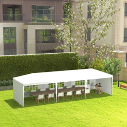 Outsunny 9 x 3m White Party Tent Gazebo - Size: 3 x 9m - Wilko - thumbnail 5