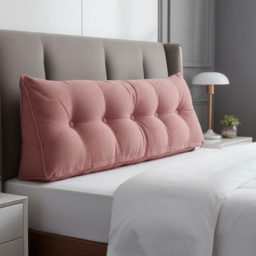Living and Home Pink Corduroy Wedge Headboard Pillow with Side Pocket 150 x 20cm - Size: 50 x 150 x 20cm - Wilko - thumbnail 3