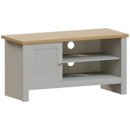 Vida Designs Arlington Single Door 2 Shelf Grey TV Unit - Size: 39 x 95 x 49cm - Wilko - thumbnail 3